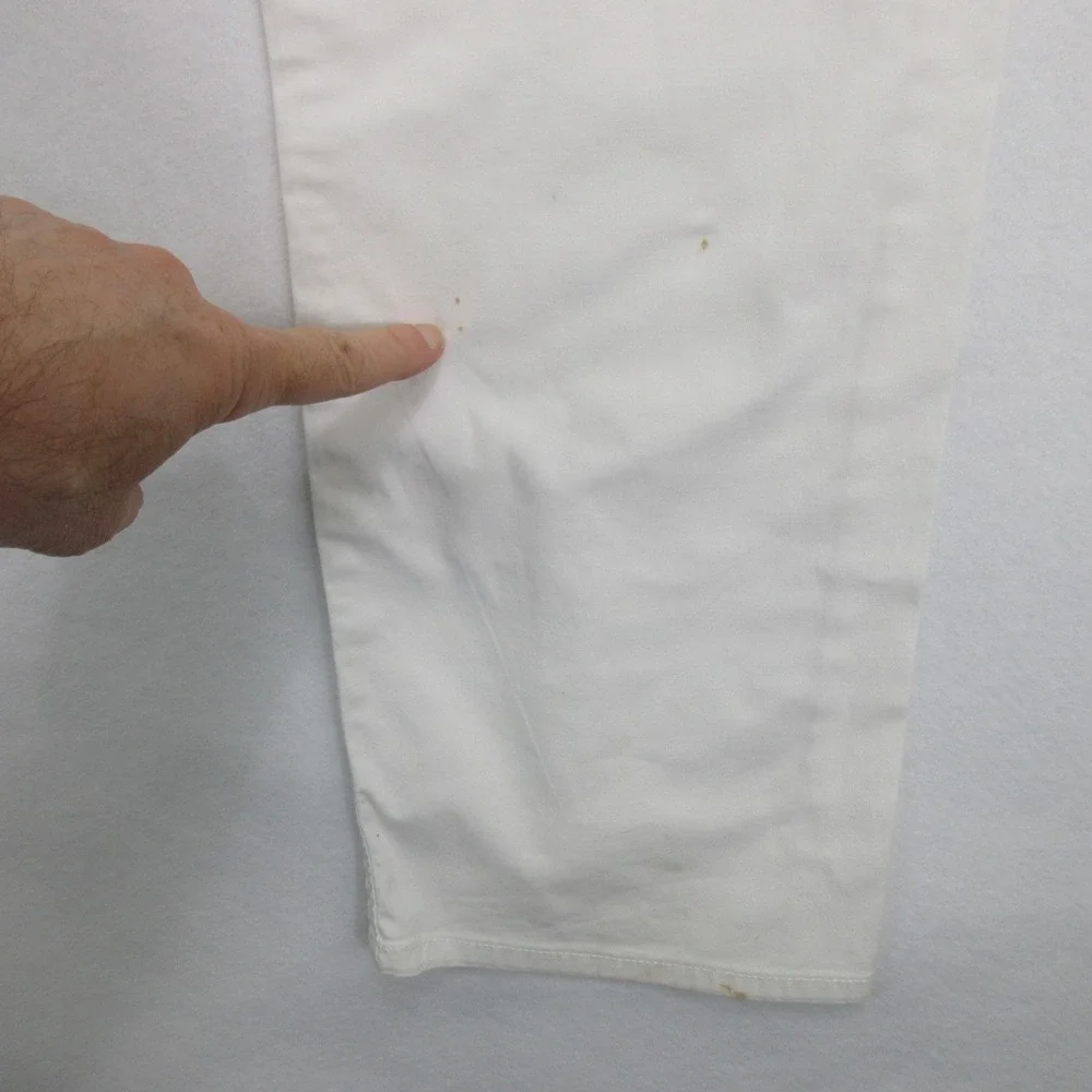 AG Adriano Goldschmied Green Label Mens White Slim Chino Pants Size 33 Stretch